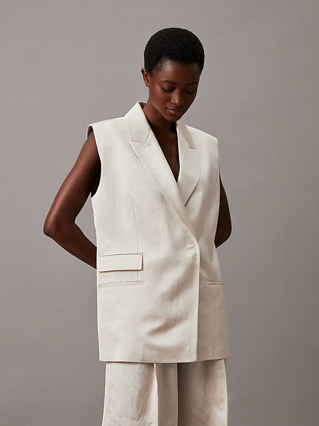 Relaxed Viscose Tailored Gilet