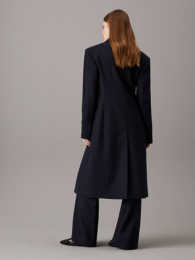 Oversized Pinstripe Tailored Coat