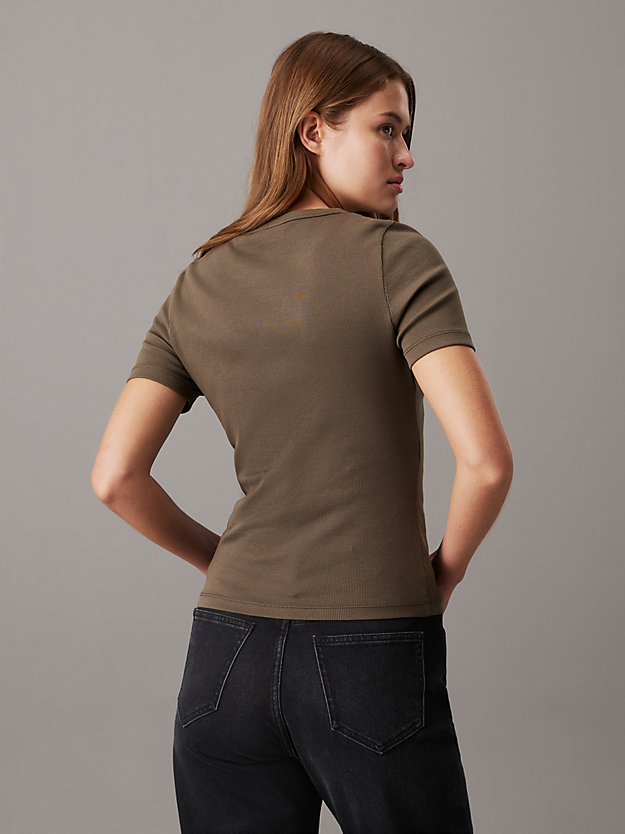 Washed Ribbed Cotton T-shirt