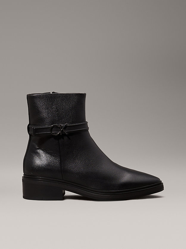 Leather Heeled Ankle Boots