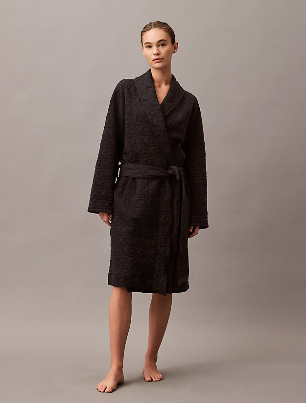 Logo Quilted Bathrobe