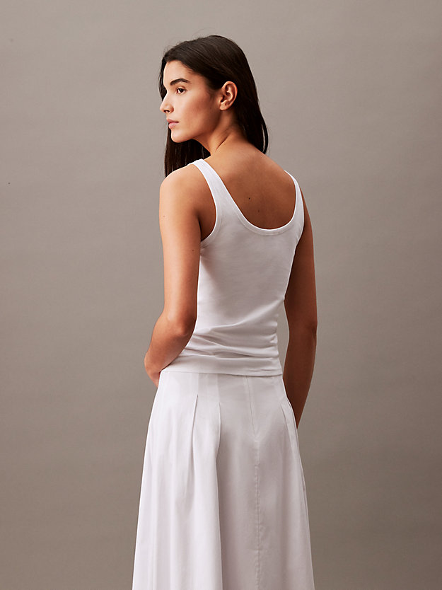 Refined Cotton Scoop Neck Tank Top