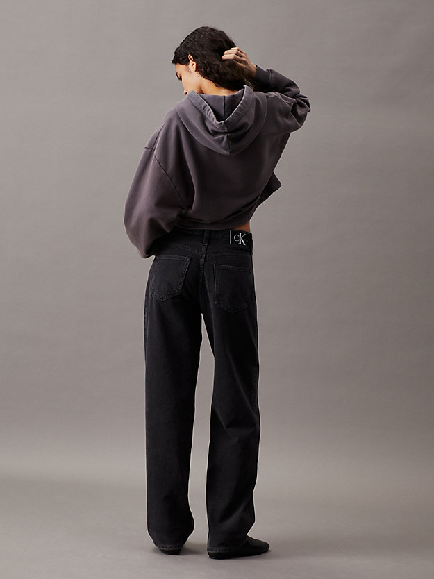 Washed Cotton Cropped Hoodie