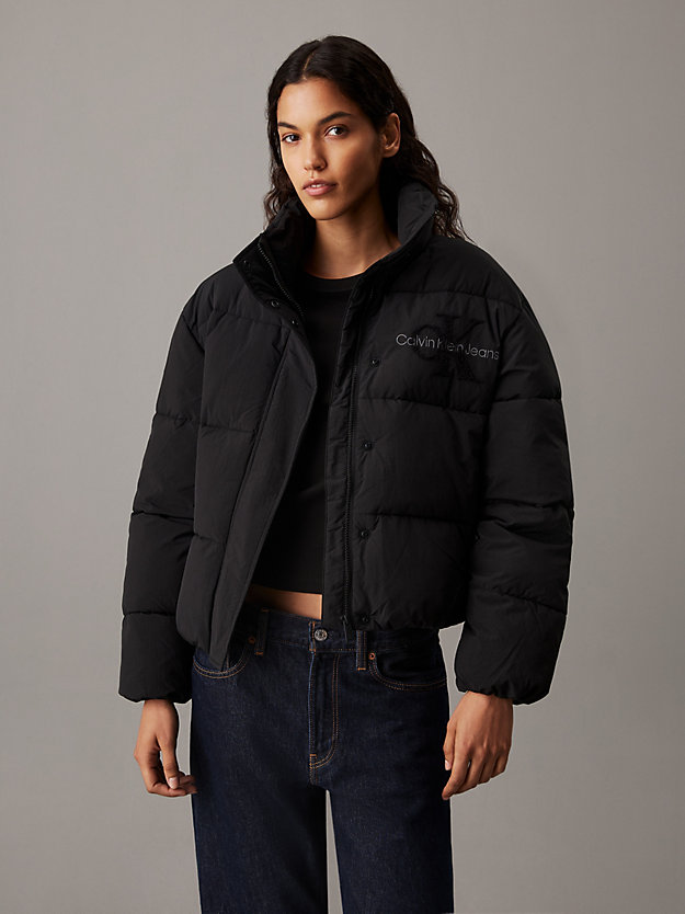 Relaxed Chenille Logo Puffer Jacket