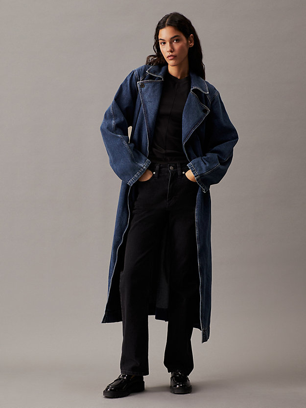 Relaxed Denim Trench Coat