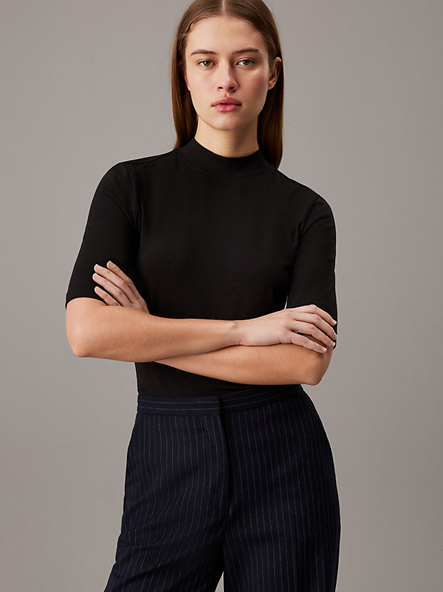 Extra Slim Mock Neck Top