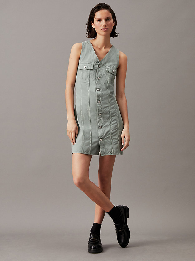 Cotton Twill Utility Dress