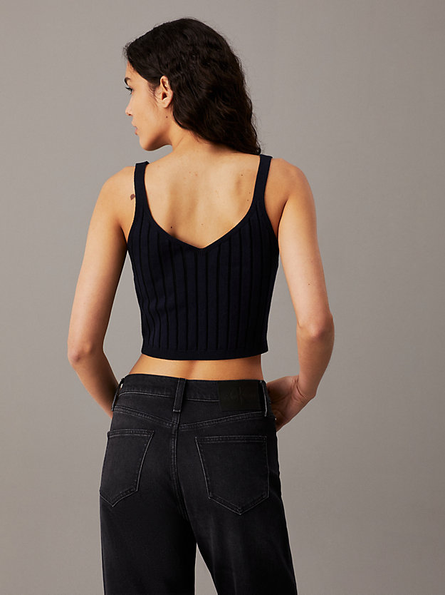 Plated Cotton Knit Bralette Top