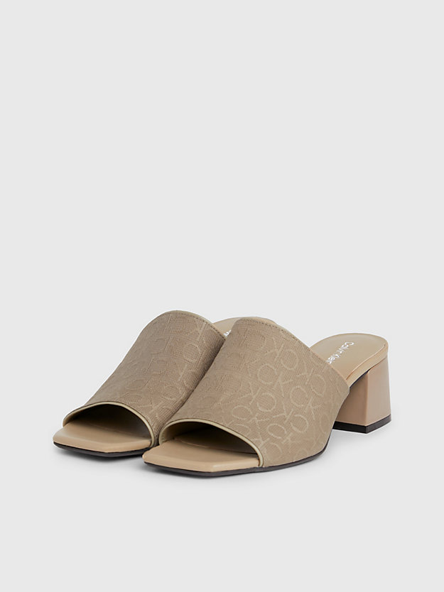 Logo Jacquard Heeled Sandals