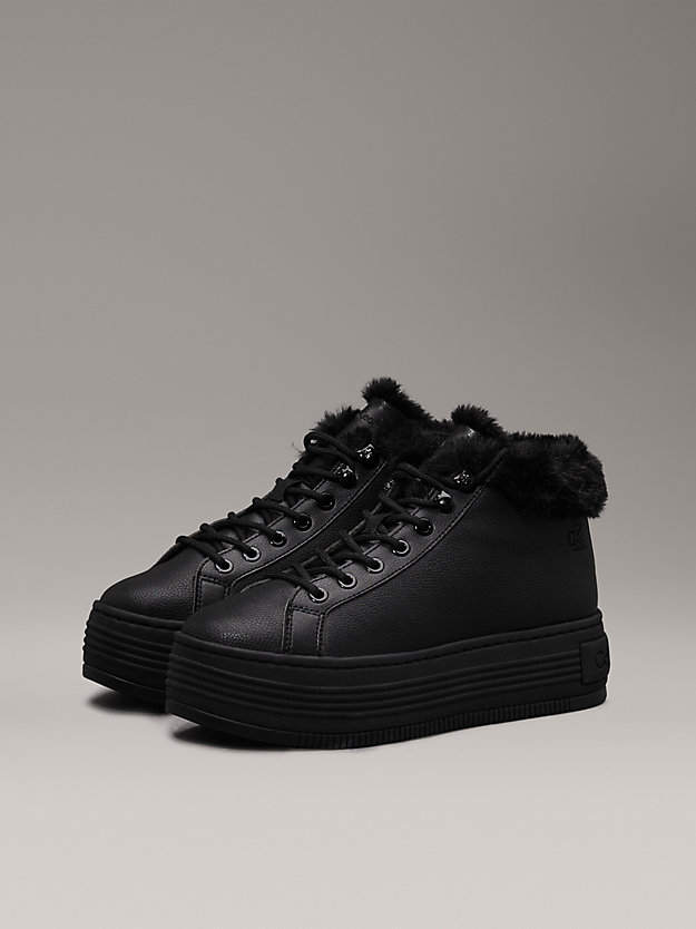 Leather Warm Winter Platform Trainers