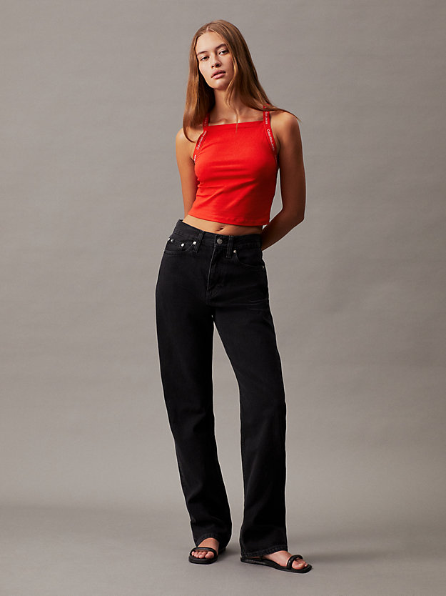 Logo Tape Cropped Tank Top