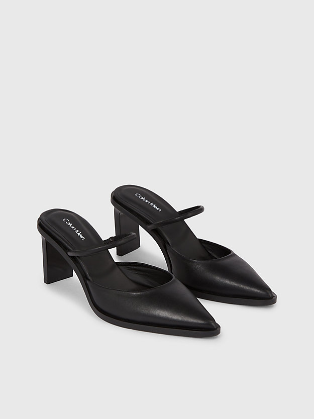 Leather Mule Pumps