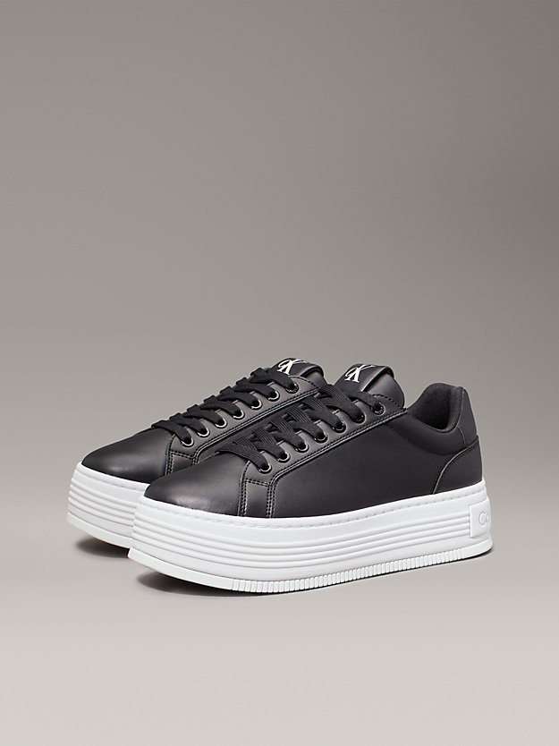 Leather Platform Trainers