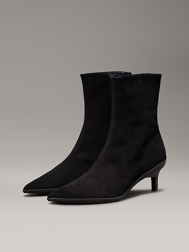 Suede Heeled Ankle Boots