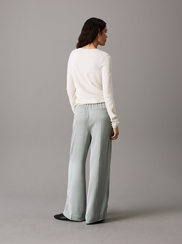 Wide Leg Viscose Trousers