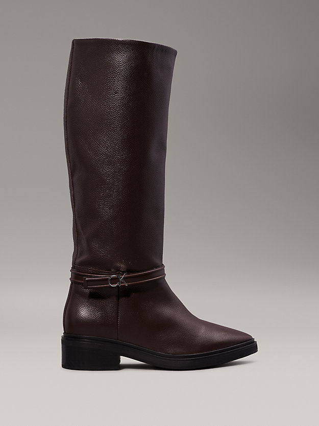Leather Heeled Knee Boots