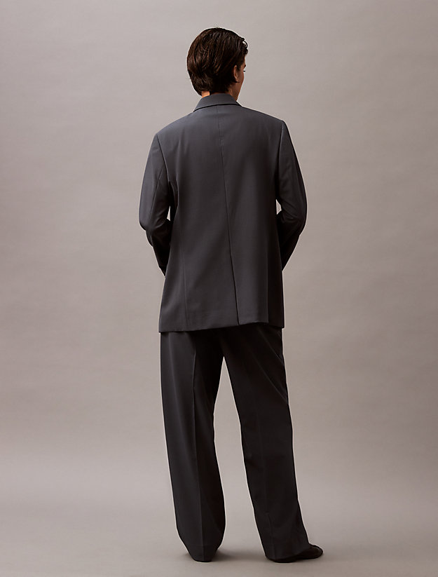 Pleated Wool Gabardine Blend Trouser