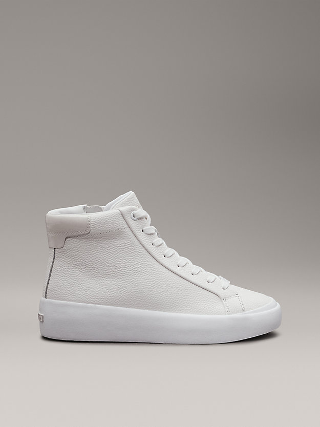 Leather High-Top Trainers