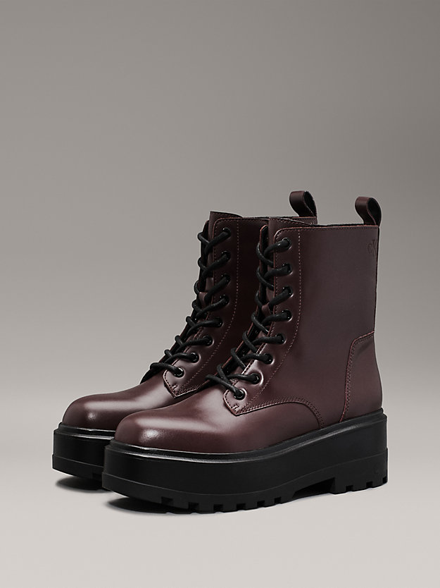 Leather Platform Boots