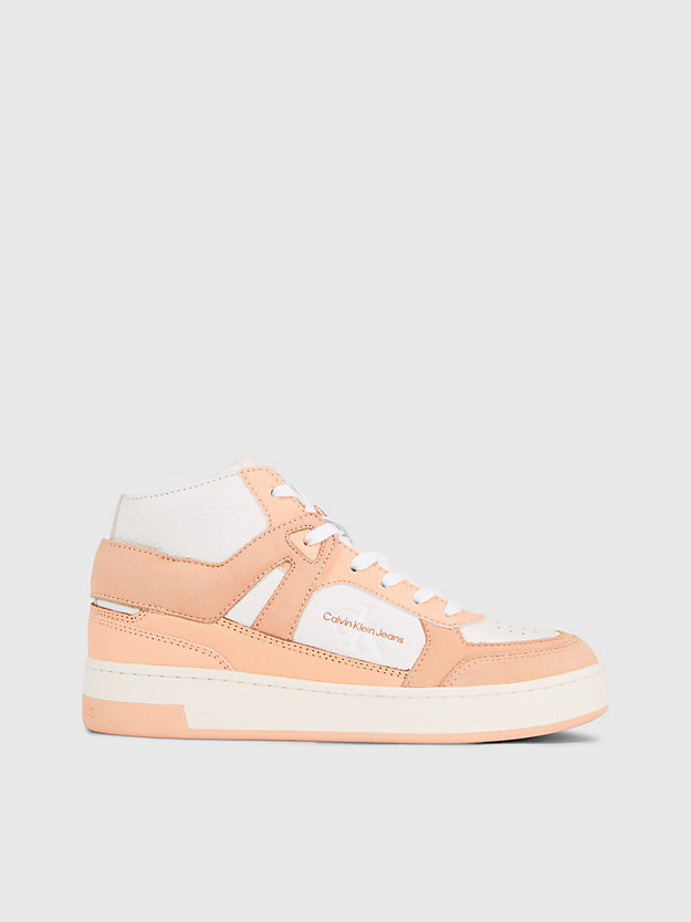 Leather High-Top Trainers