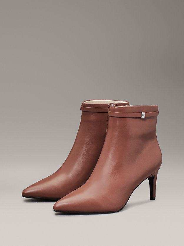 Leather Stiletto Ankle Boots
