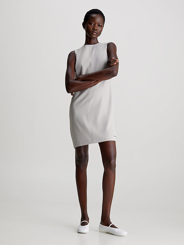 Structured Crepe Shift Dress