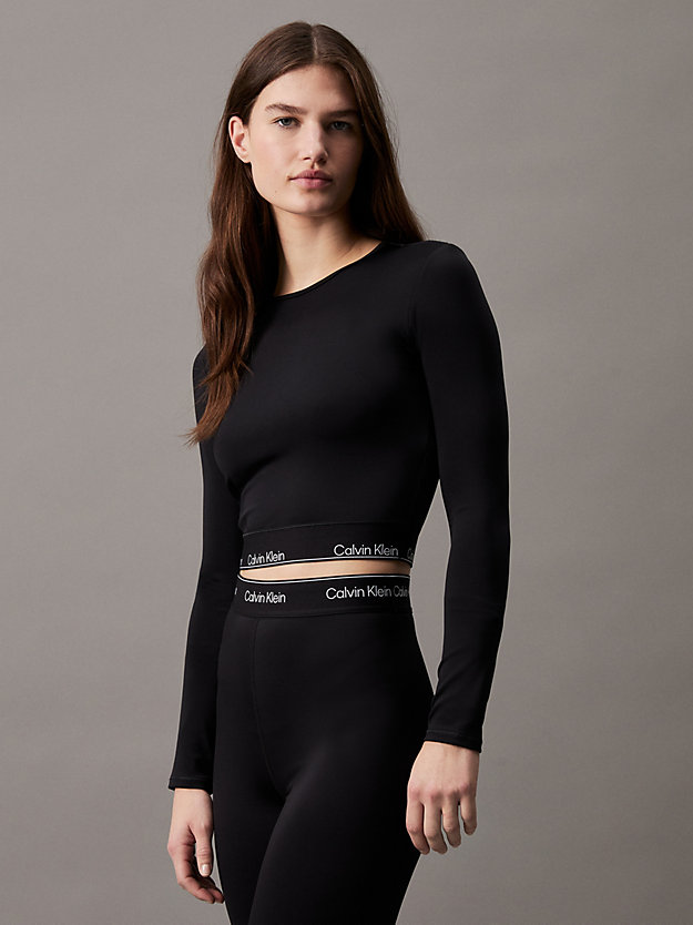 Cropped Long Sleeve Gym T-shirt
