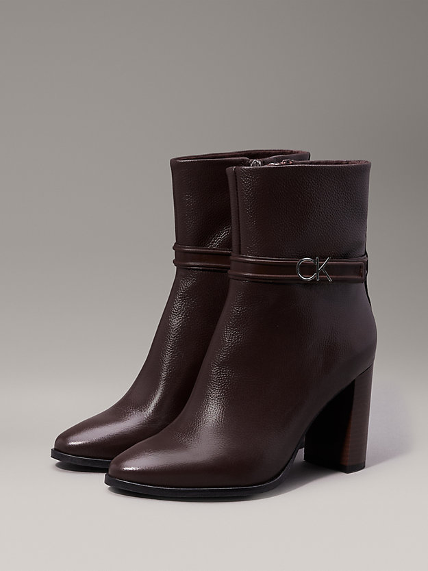 Leather Heeled Ankle Boots