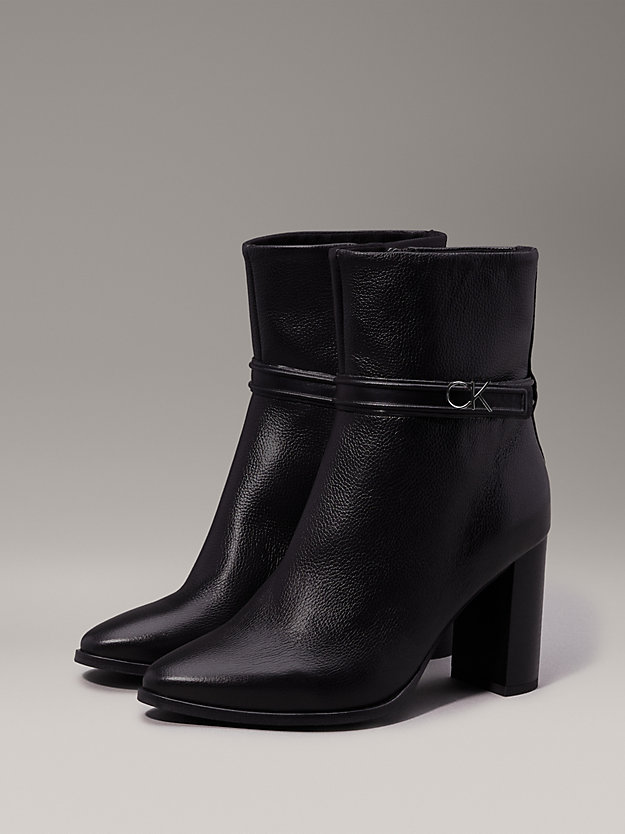 Leather Heeled Ankle Boots
