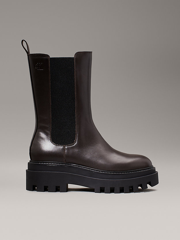 Leather Platform Boots