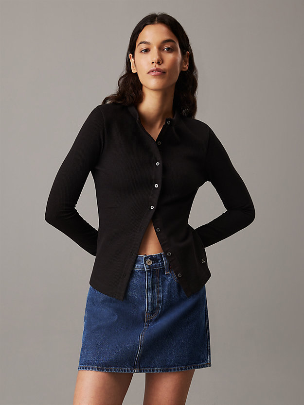 Slim Ribbed Cotton Cardigan