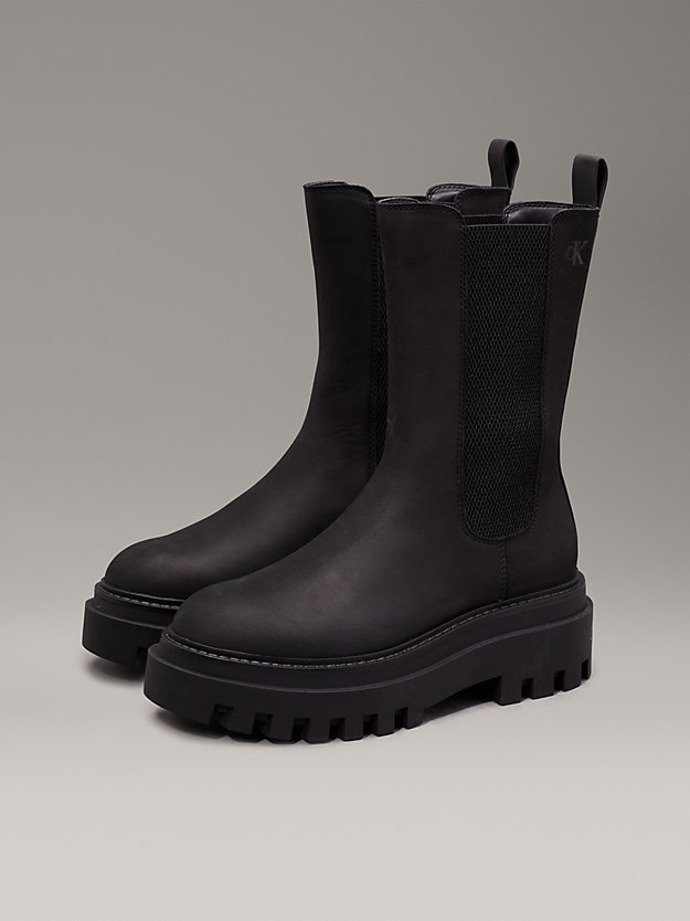 Leather Platform Boots