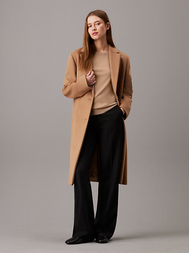 Relaxed Brushed Wool Coat