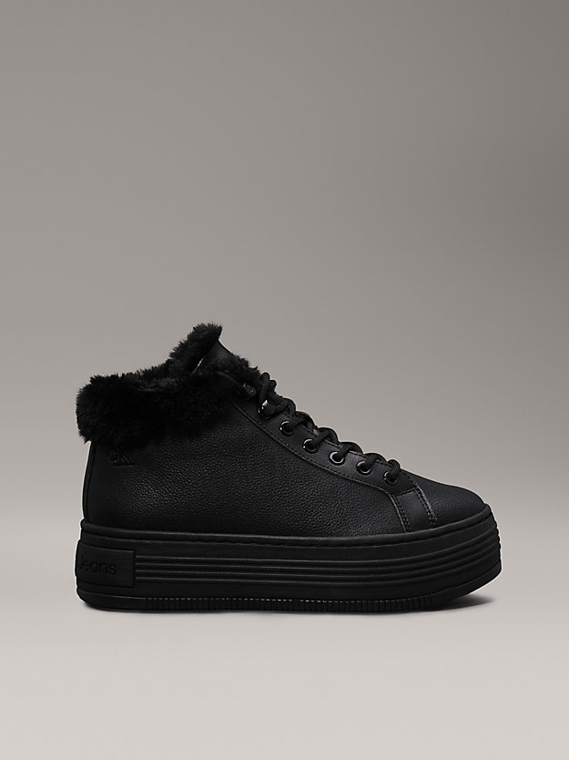 Leather Warm Winter Platform Trainers