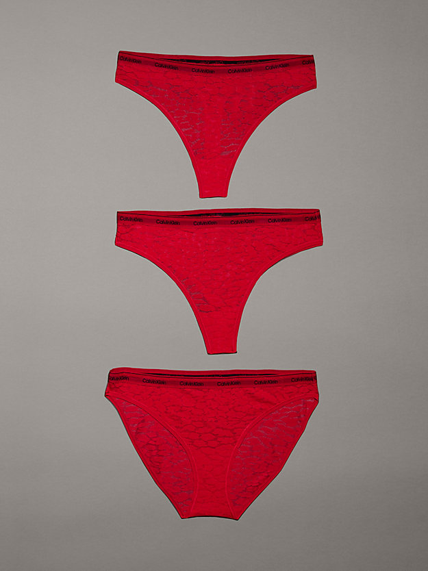 3 Pack Lace Brazilian, Thong and Bikini Briefs
