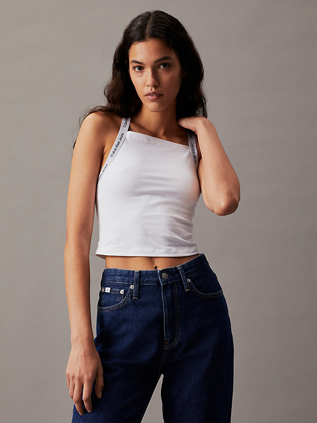 Logo Tape Cropped Tank Top