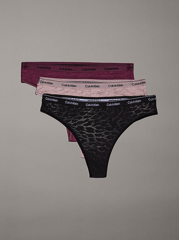 3 Pack Lace Brazilian Briefs