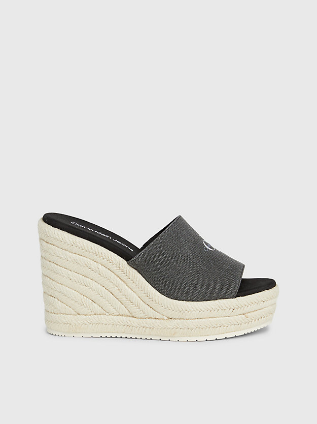 Canvas Espadrille Wedge Sandals