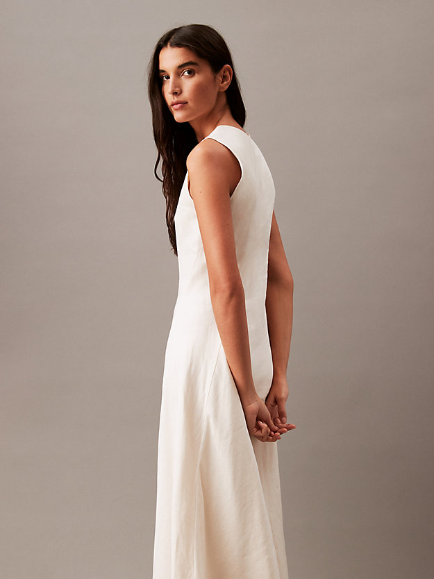 Casual Linen Blend Day Dress