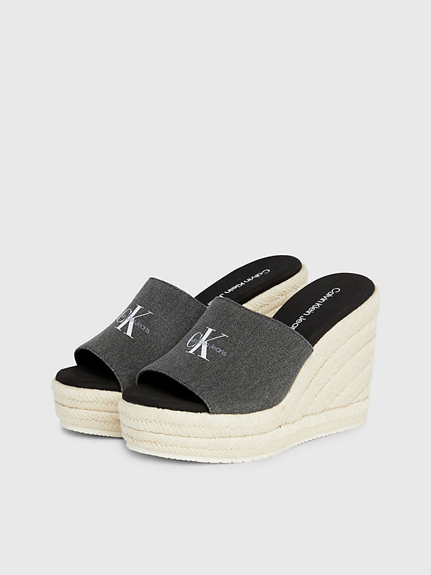 Canvas Espadrille Wedge Sandals