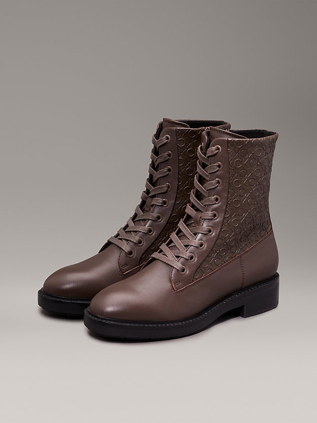 Leather Logo Boots