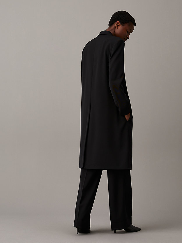Relaxed Wool Twill Tuxedo Coat