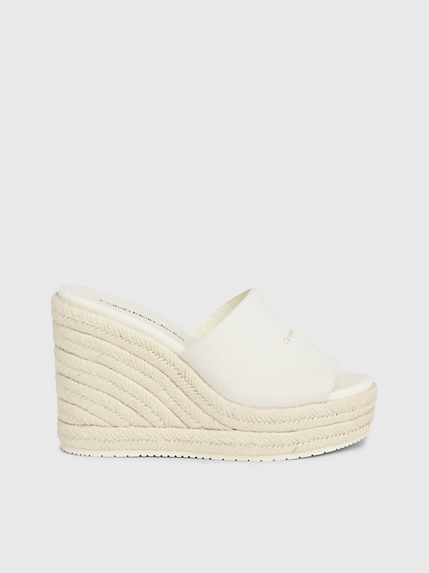 Canvas Espadrille Wedge Sandals