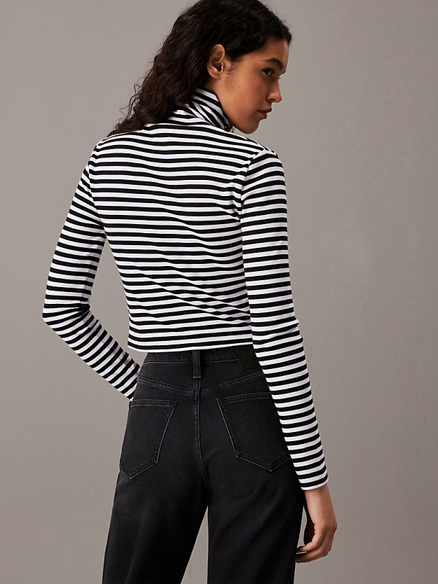 Slim Ribbed Cotton Roll Neck Top