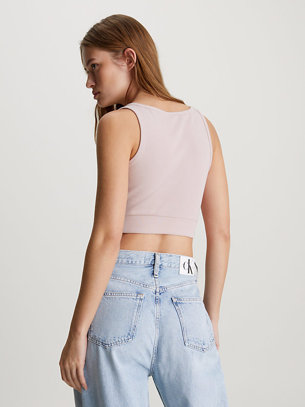 Slim Ribbed Cotton Cropped Top