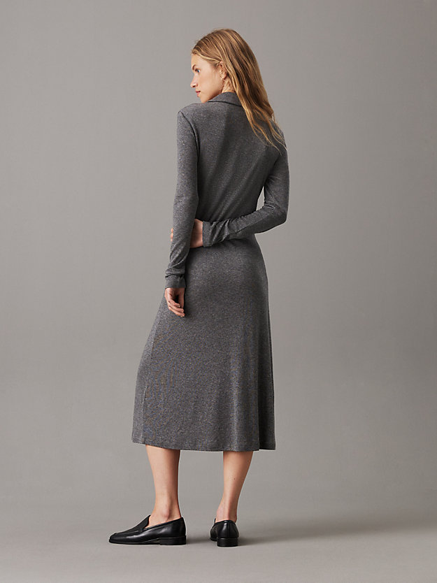 Slim Wool Lyocell Polo Dress