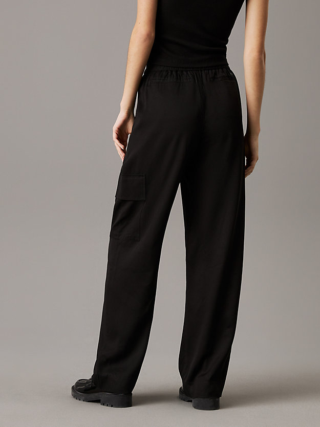 Satin Utility Cargo Pants