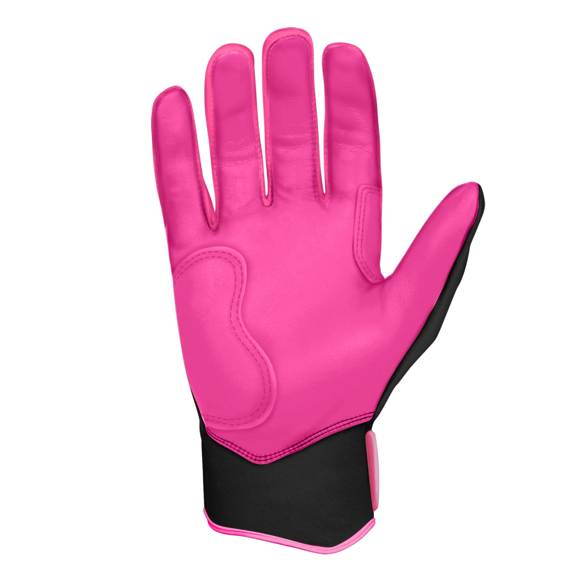 PREMIUM PRO Creator Series Short Cuff Batting Gloves | BLACK w/ HOT PINK