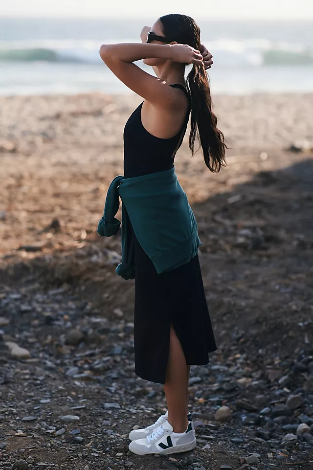 Sweaty Betty Emily Strappy-Back Midi Dress BLACK
