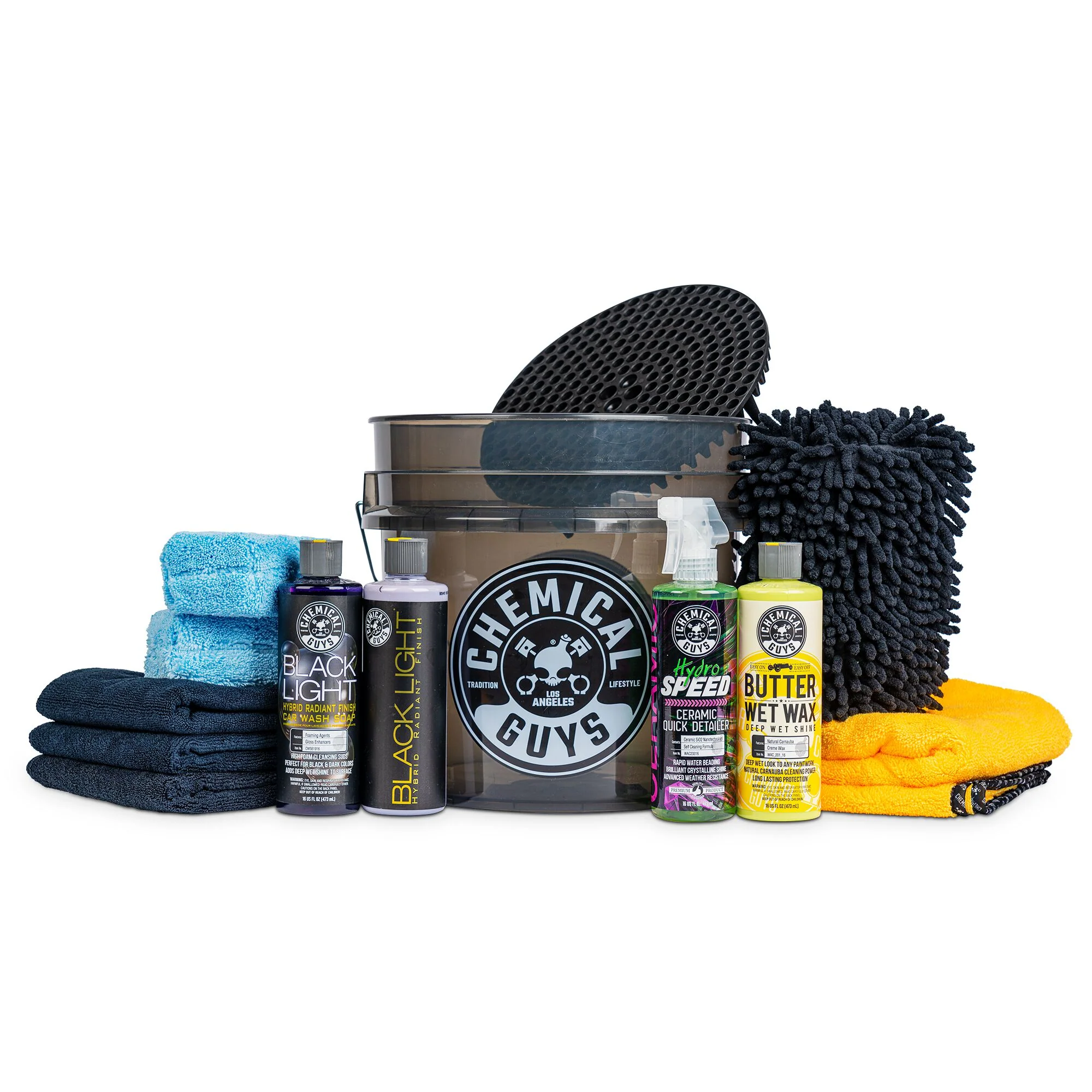 Black Car Wash Glaze & Detail Ultimate Kit w/Bucket